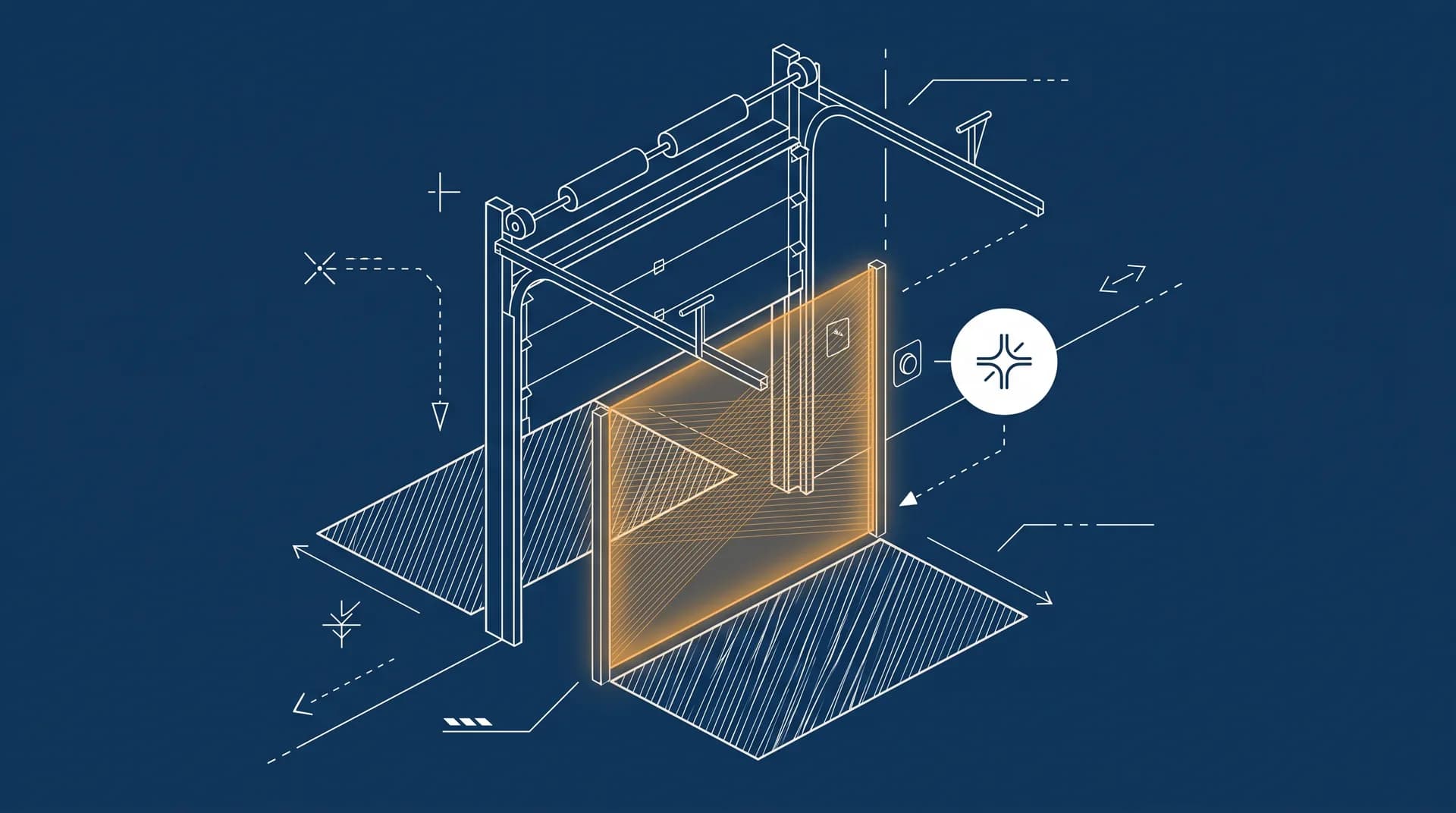 Illustration technique stylisée — Code du travail R4324-1 — Vérification des équipements de travail