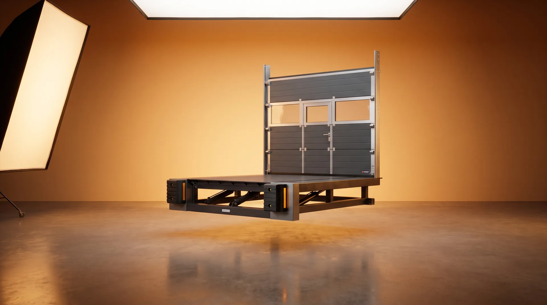 Logistique & entrepôts : module d'équipements du secteur en rendu studio CGI