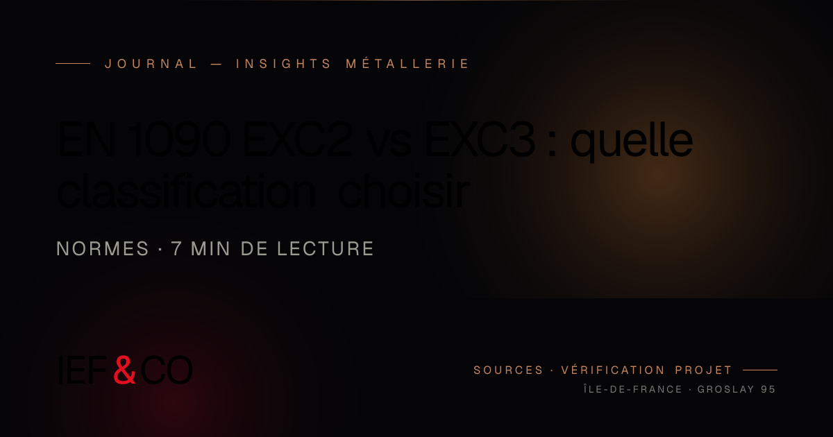 EN 1090 EXC2 vs EXC3 : quelle classification choisir | IEF & CO